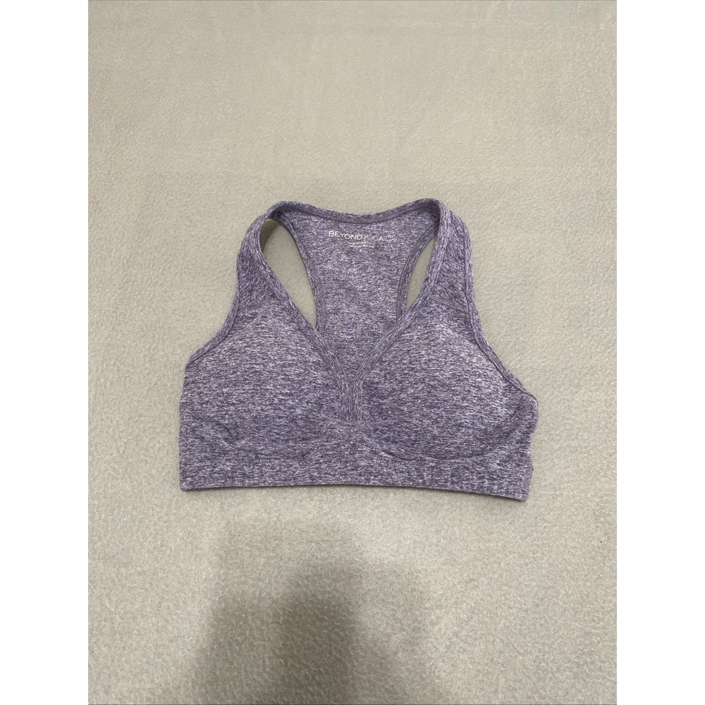 Beyond Yoga Purple Space Dye Racerback Sports Bra Size Small Made in USA‎